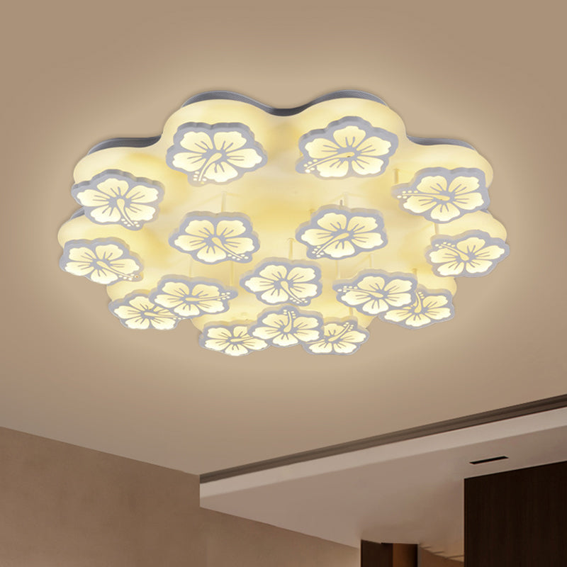 Blossom Acrylic LED Flush Mount Ceiling Light: Simple & Elegant, 5/7/12 Head options in Warm/White/Natural Light