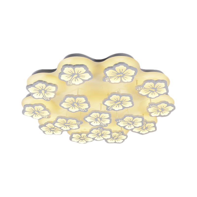 Blossom Acrylic LED Flush Mount Ceiling Light: Simple & Elegant, 5/7/12 Head options in Warm/White/Natural Light