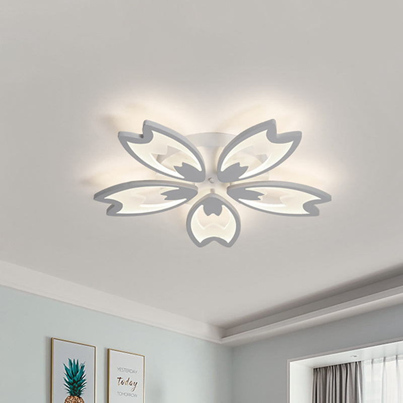 Contemporary LED Ceiling Light with Acrylic Buds - Warm/White/Natural Light Options - 3/5/9-Head Flush Mount for Living Room