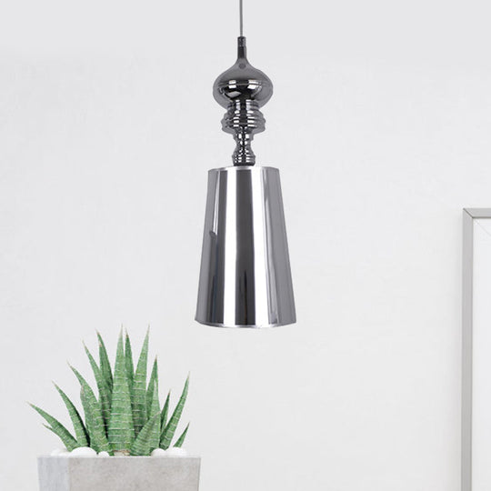 Sleek Metal Cone Pendulum Light With Simplicity Design Silver/Gold Finish 6/8/10 Wide