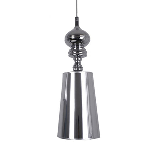 Sleek Metal Cone Pendulum Light With Simplicity Design Silver/Gold Finish 6/8/10 Wide