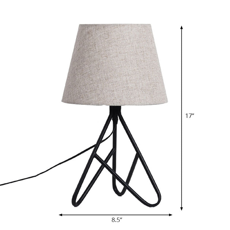 Contemporary Tapered Task Lighting - 1 Light Reading Book In White/Black For Bedside