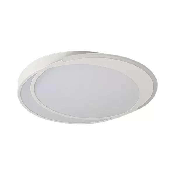 Sleek Round Ceiling Mount Light - Acrylic Flush Perfect For Adult Bedroom