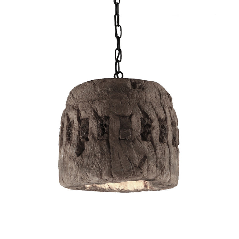 Industrial Rustic Drum Pendant Light In Gary For Restaurants