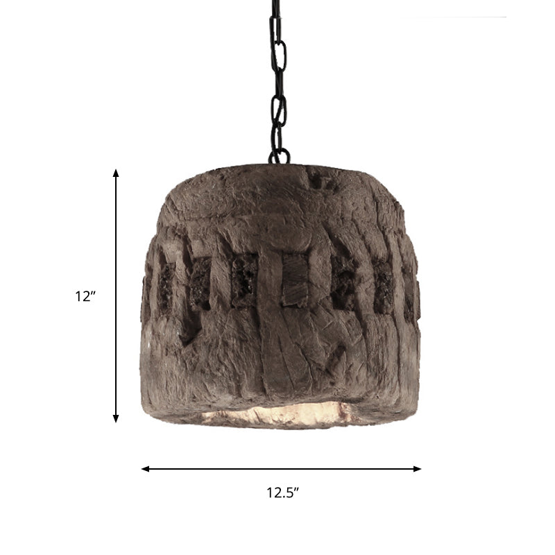 Industrial Rustic Drum Pendant Light In Gary For Restaurants