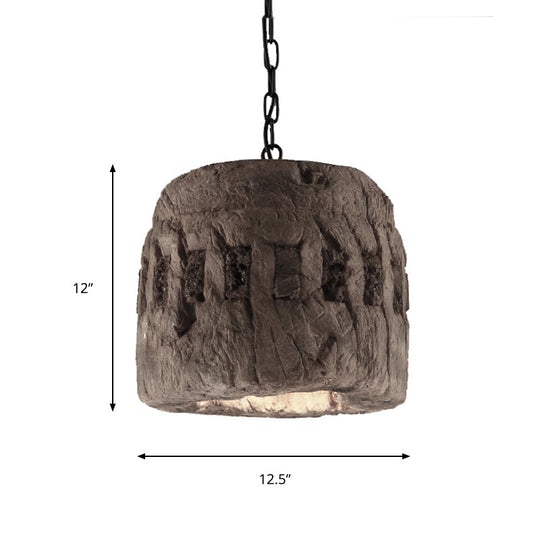 Industrial Rustic Drum Pendant Light In Gary For Restaurants