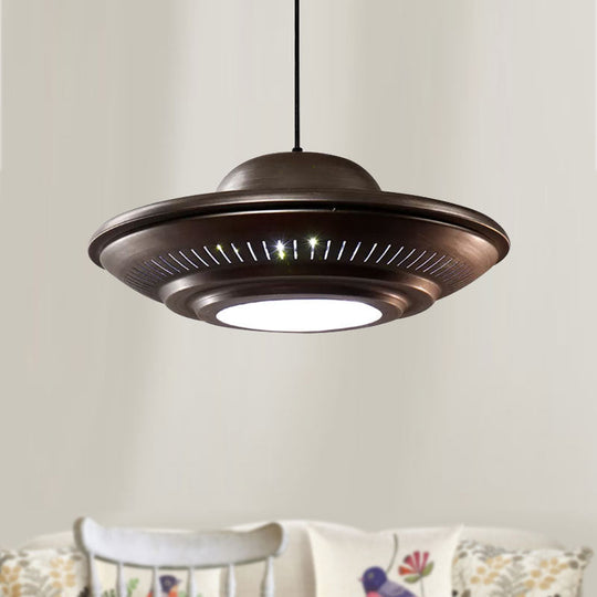 Vintage Metal Ufo Pendant Light For Stylish Restaurant Dining Room Suspension