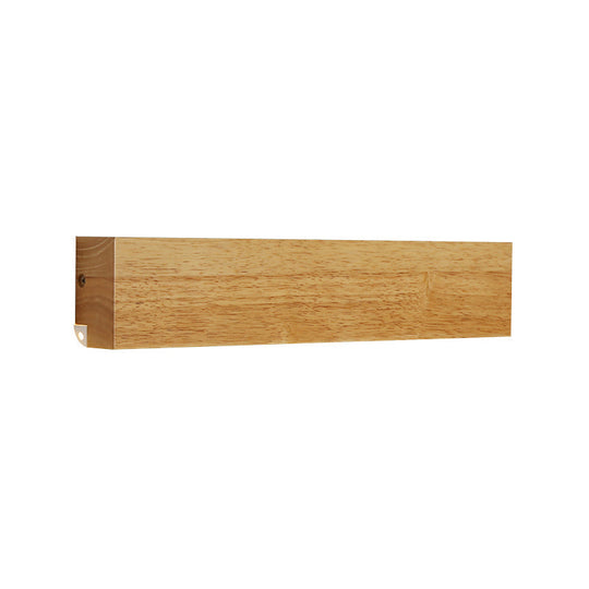 Modern Linear Wooden Wall Sconce Lamp - 1-Light Led Down Lighting Fixture For Bedroom