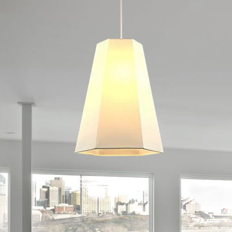 Tapered Fabric Hanging Light - Industrial Style Ceiling Pendant Fixture