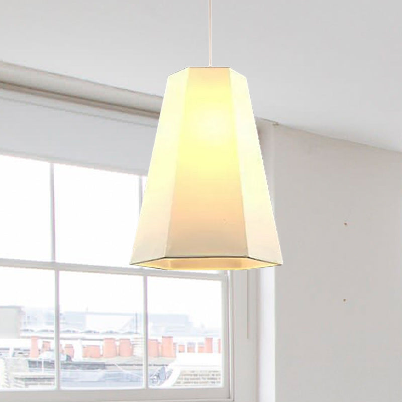 Tapered Fabric Hanging Light - Industrial Style Ceiling Pendant Fixture