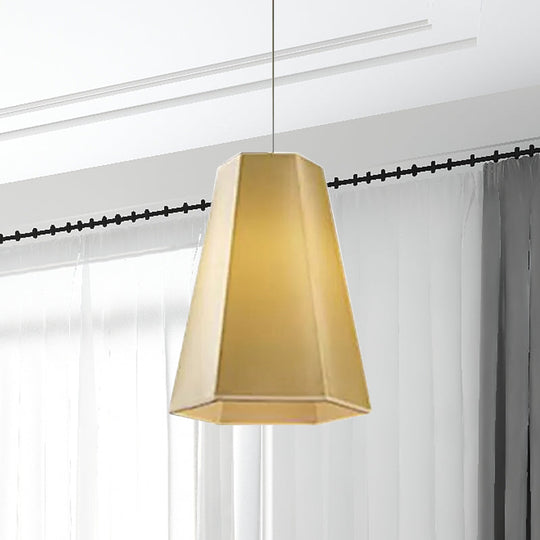 Tapered Fabric Hanging Light - Industrial Style Ceiling Pendant Fixture