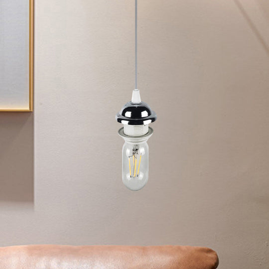 Bronze/Brass Industrial Mini Pendant Light With Height Adjustable Hanging Lamp - 1 Metal