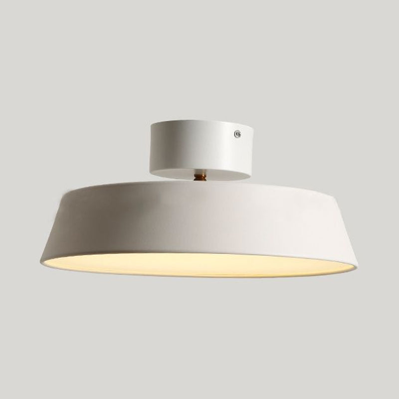 Luminaire de plafond semi-monté moderne pour grange : luminaire rotatif avec diffuseur en acrylique blanc/vert