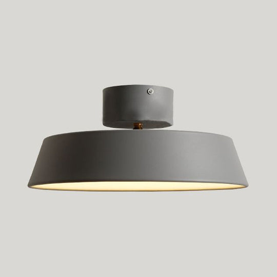 Luminaire de plafond semi-monté moderne pour grange : luminaire rotatif avec diffuseur en acrylique blanc/vert