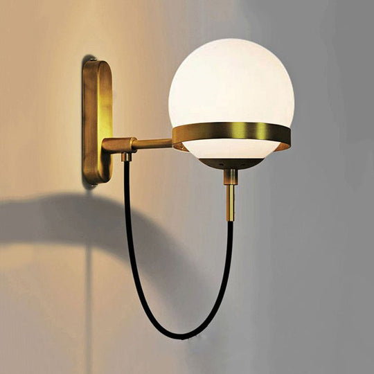 Modern Black/Gold Wall Sconce Light Fixture With Clear/Frosted Glass - Perfect For Living Rooms