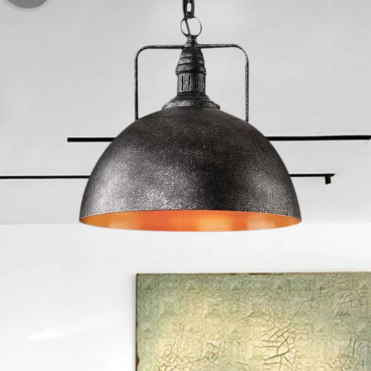 8/12/16 W Antique Style Metal Pendant Light In Dark Grey/Light Grey - Perfect For Dining Room