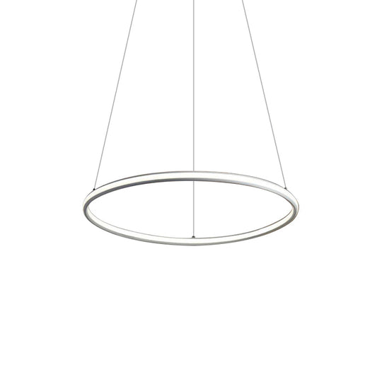 Simple Led Acrylic Ring Chandelier - Warm/White/Natural Light 1/2/3-Light Ceiling Pendant Fixture