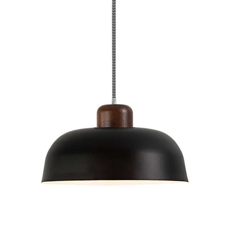 Vintage Style Metallic Pendant Lamp for Dining Table Ceiling, with 12"/15" W Bowl Shade, 1 Light in Brown/Black