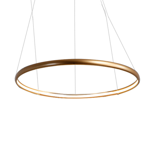 Modern Black Brown Gold Orbit Led Ceiling Light: 1/2/3-Light Acrylic Chandelier In Warm White