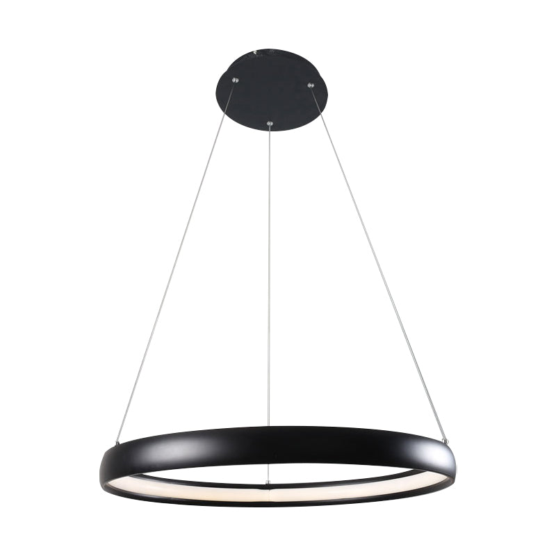 Modern Black Brown Gold Orbit Led Ceiling Light: 1/2/3-Light Acrylic Chandelier In Warm White