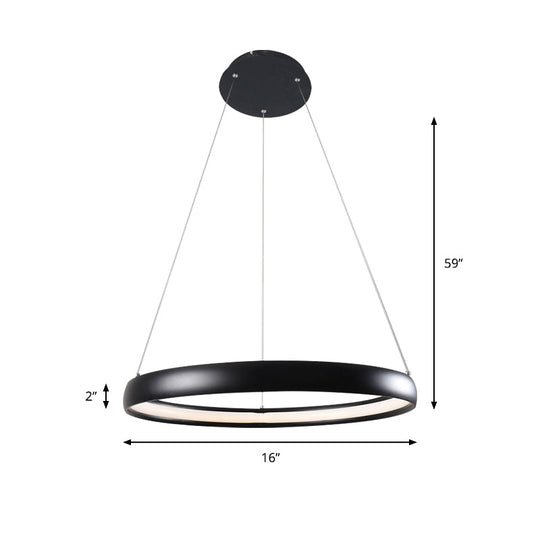 Modern Black Brown Gold Orbit Led Ceiling Light: 1/2/3-Light Acrylic Chandelier In Warm White