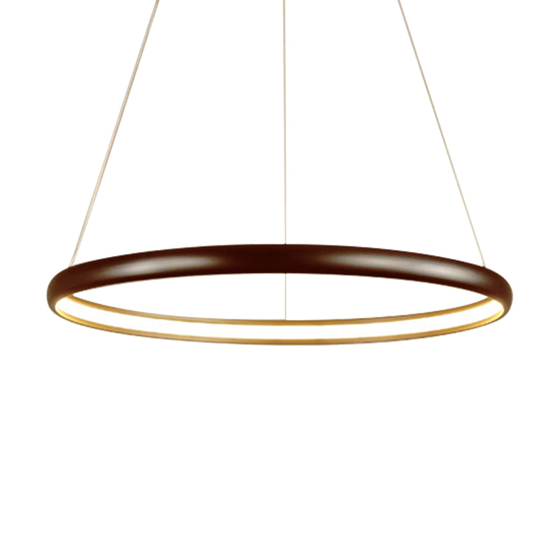 Modern Black Brown Gold Orbit Led Ceiling Light: 1/2/3-Light Acrylic Chandelier In Warm White