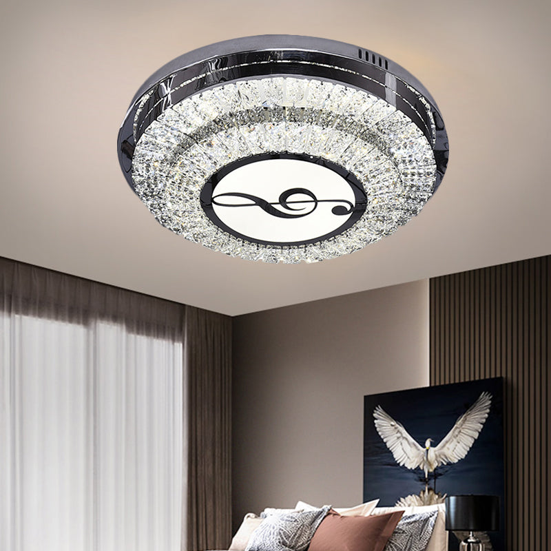 Stainless Steel LED Crystal Ceiling Lamp with Modern Design and Pattern Options