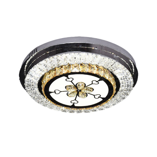 Stainless Steel LED Crystal Ceiling Lamp with Modern Design and Pattern Options