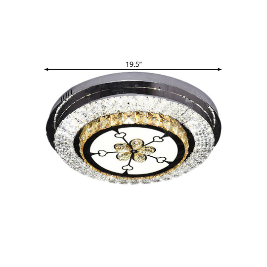 Stainless Steel LED Crystal Ceiling Lamp with Modern Design and Pattern Options