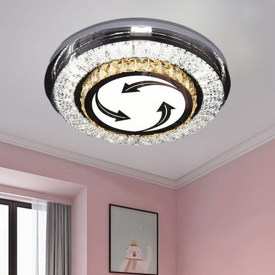 Stainless Steel LED Crystal Ceiling Lamp with Modern Design and Pattern Options