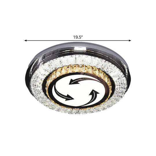 Stainless Steel Led Crystal Ceiling Lamp With Modern Design And Pattern Options