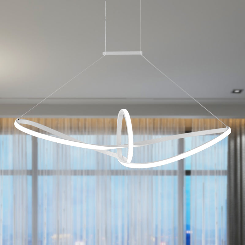 Minimalist Led Acrylic Twisted Ceiling Pendant - Warm/White/Natural Light White / Natural