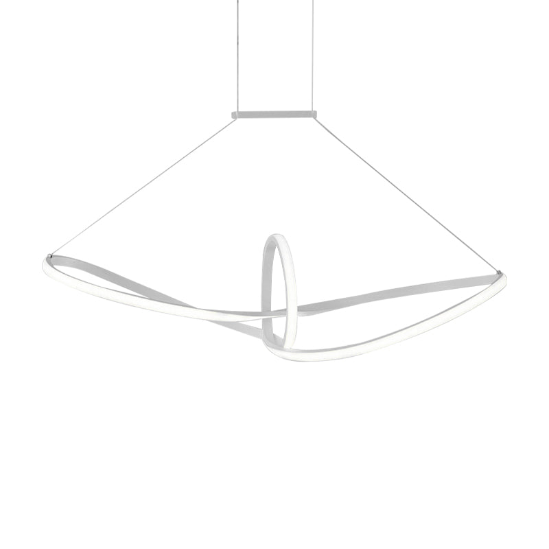 Minimalist Led Acrylic Twisted Ceiling Pendant - Warm/White/Natural Light