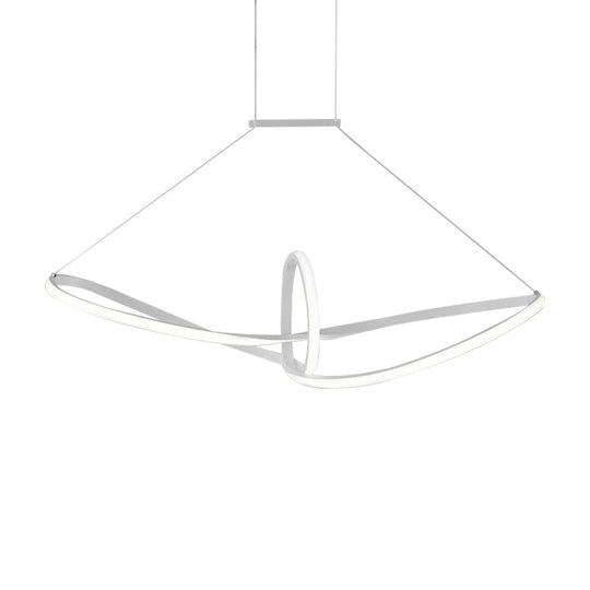 Minimalist Led Acrylic Twisted Ceiling Pendant - Warm/White/Natural Light