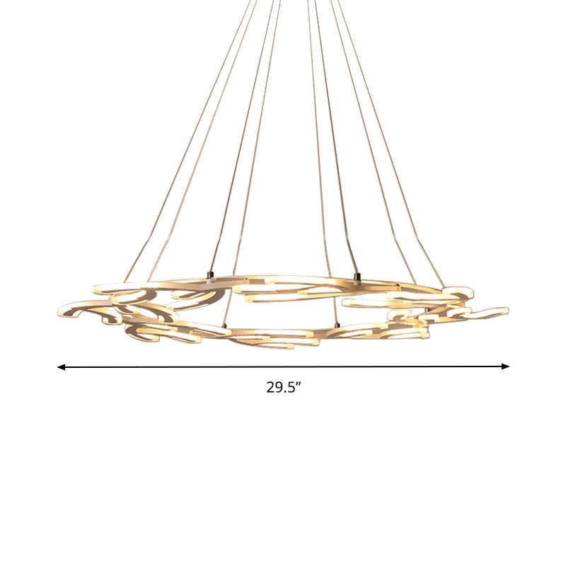 29.5/37.5/45 Acrylic Branch Led Chandelier Pendant Ceiling Light