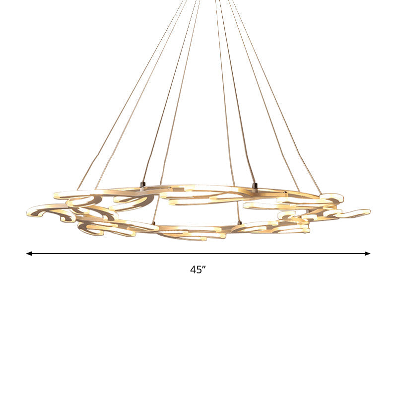 29.5/37.5/45 Acrylic Branch Led Chandelier Pendant Ceiling Light