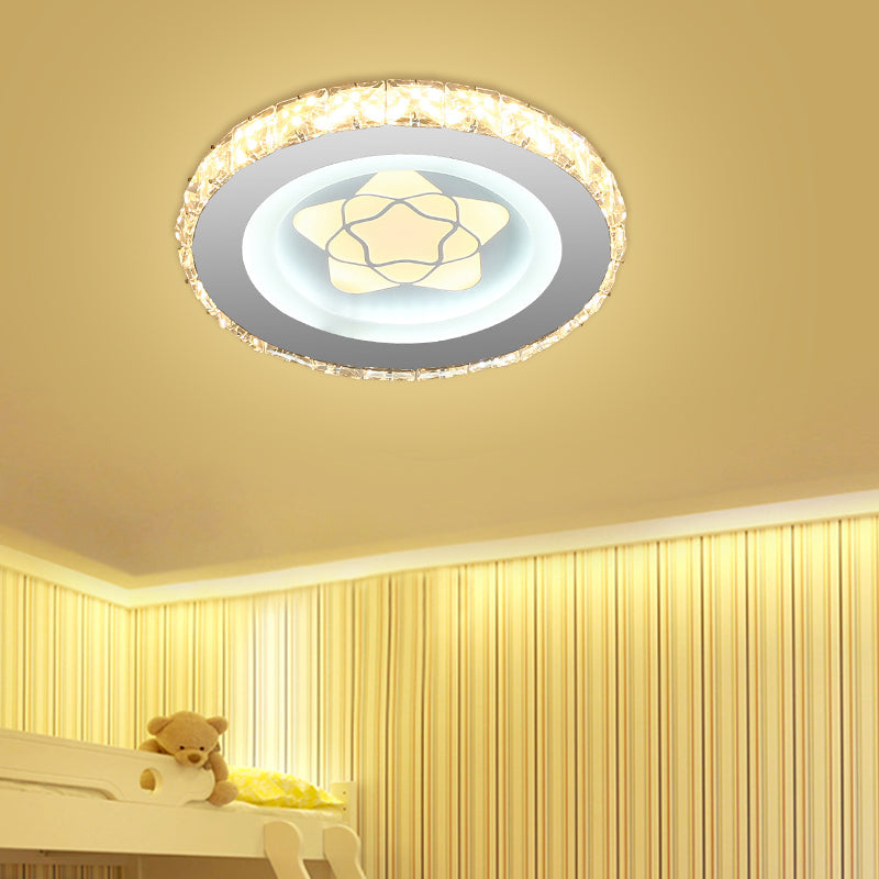 Stylish Mini LED Ceiling Flush Mount Crystal Light Fixture for Corridor