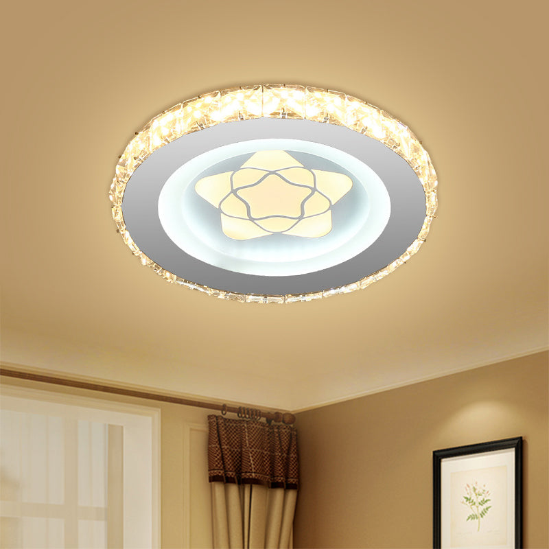 Stylish Mini LED Ceiling Flush Mount Crystal Light Fixture for Corridor