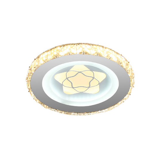 Stylish Mini LED Ceiling Flush Mount Crystal Light Fixture for Corridor