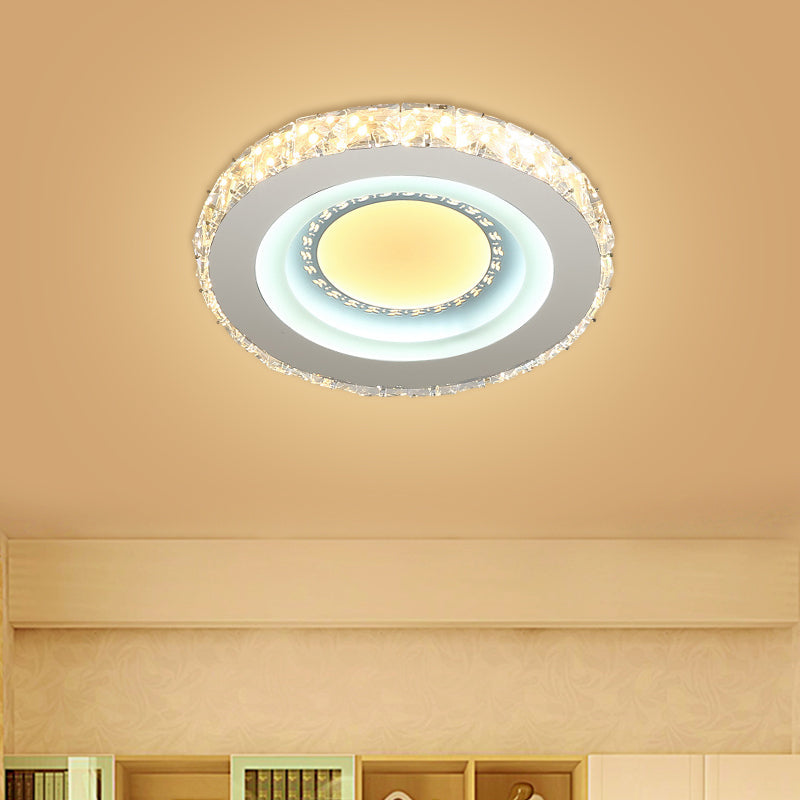 Stylish Mini LED Ceiling Flush Mount Crystal Light Fixture for Corridor