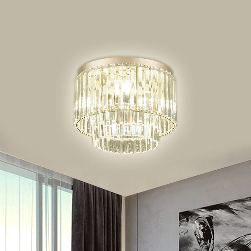 Modern Clear Crystal Flush Mount 3 /