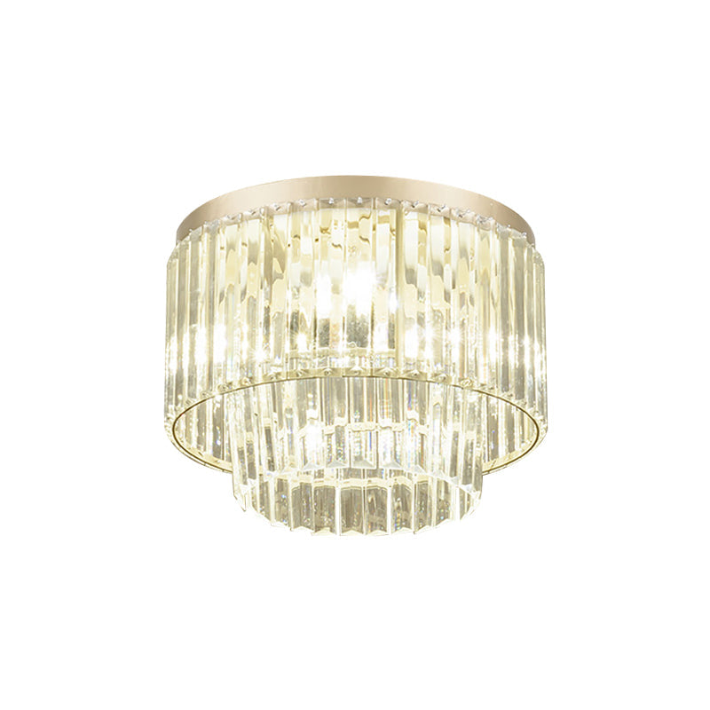 Modern Clear Crystal Flush Mount