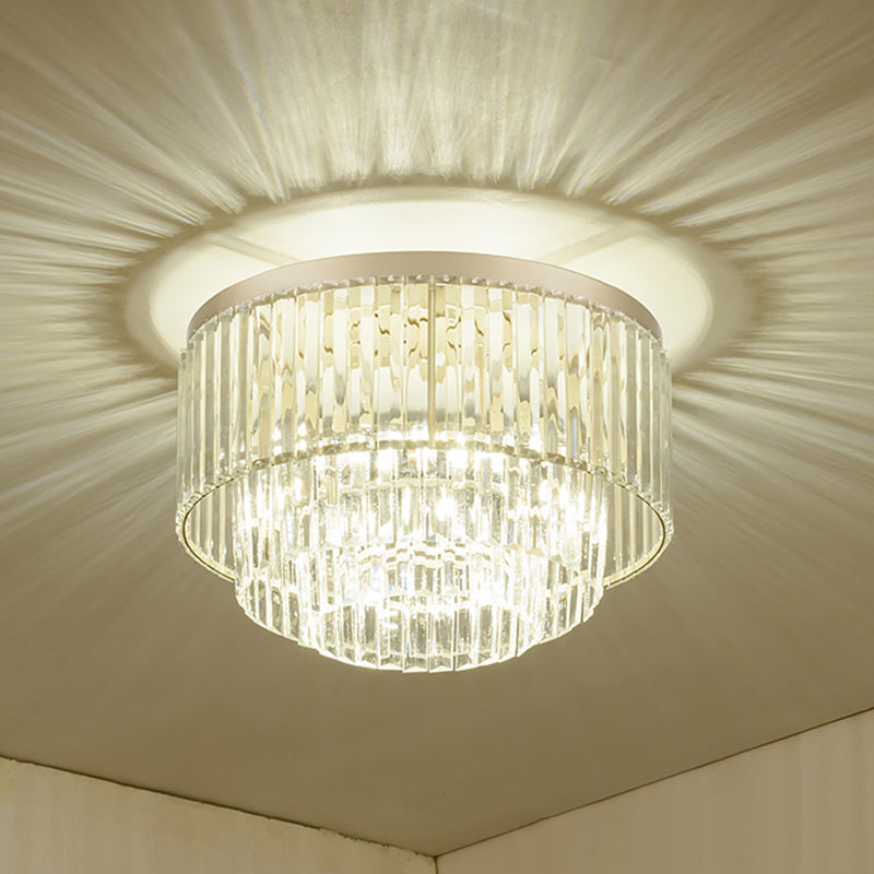 Modern Clear Crystal Flush Mount