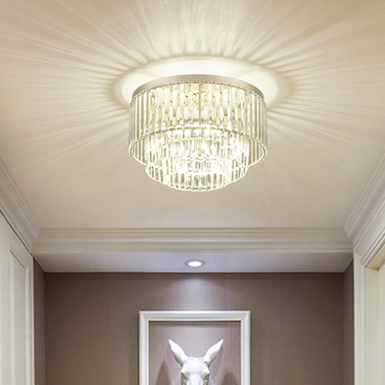 Modern Clear Crystal Flush Mount