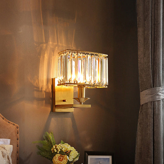 Modern Crystal Brass Wall Sconce