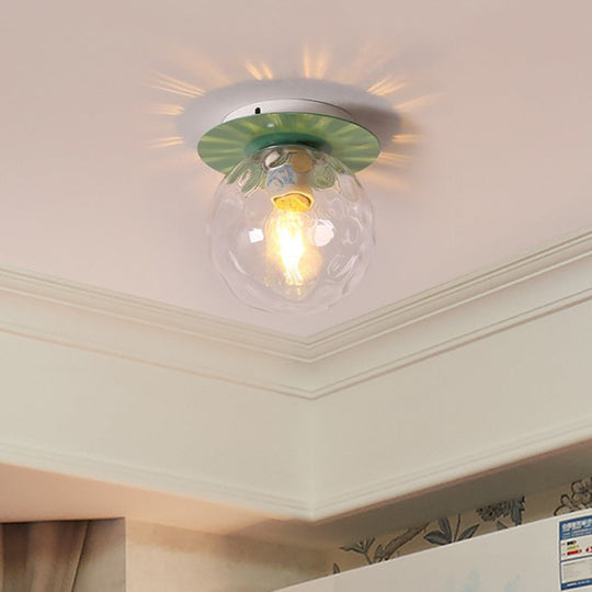 Opal Glass Modern Flushmount Ceiling Lamp with Multi-Color Canopy