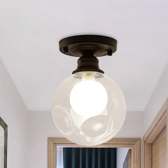 Contemporary Clear Glass Flush Mount Ceiling Light for Bedroom