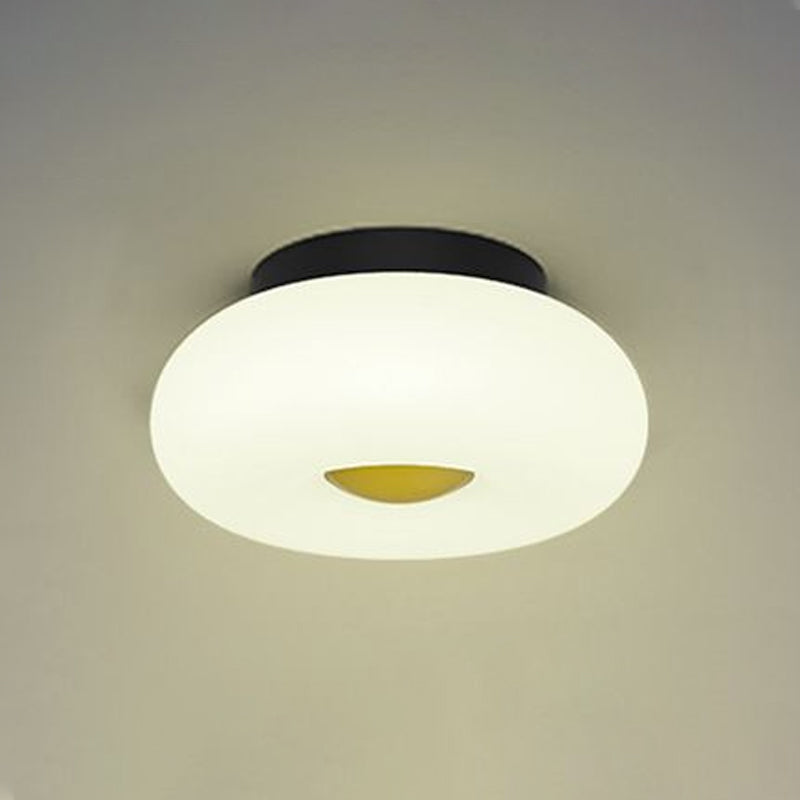 Contemporary White Circular Semi Flush Ceiling Light with 1/3/5 Heads - Acrylic Ceiling Lamp for Living Room