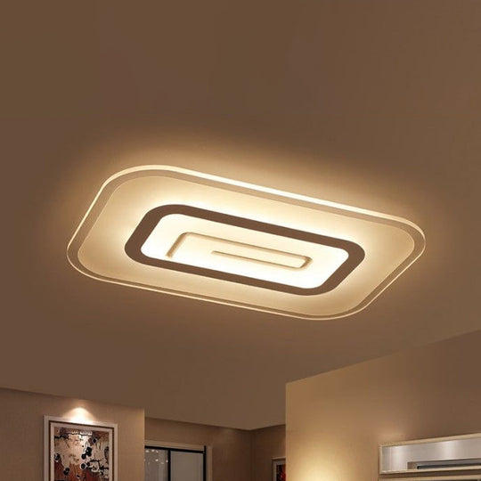 Ultra Thin Flush Mount Led Ceiling Light Available In Warm/White - 23.5/35.5 W