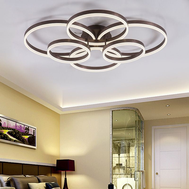 Circular LED Flush Mount Ceiling Light for Study Room with Natural/Warm/White Lighting